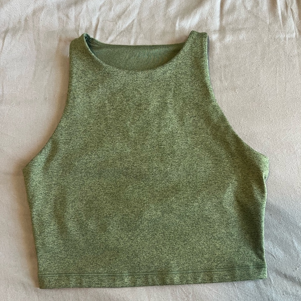Old Navy Forest Green CloudComfy Go-Dry Snug Crop Top Size Small